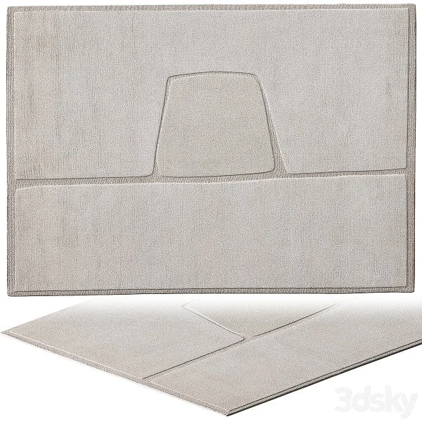 CC-Tapis Cut Out Monocromo Linen Rug